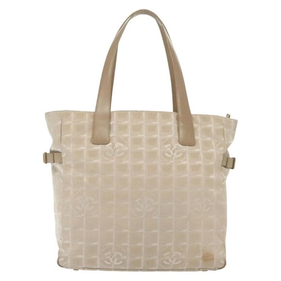 CHANEL New Travel Line Tote Bag Nylon Pink Gold CC Auth BA4944 - Picture 2 of 16